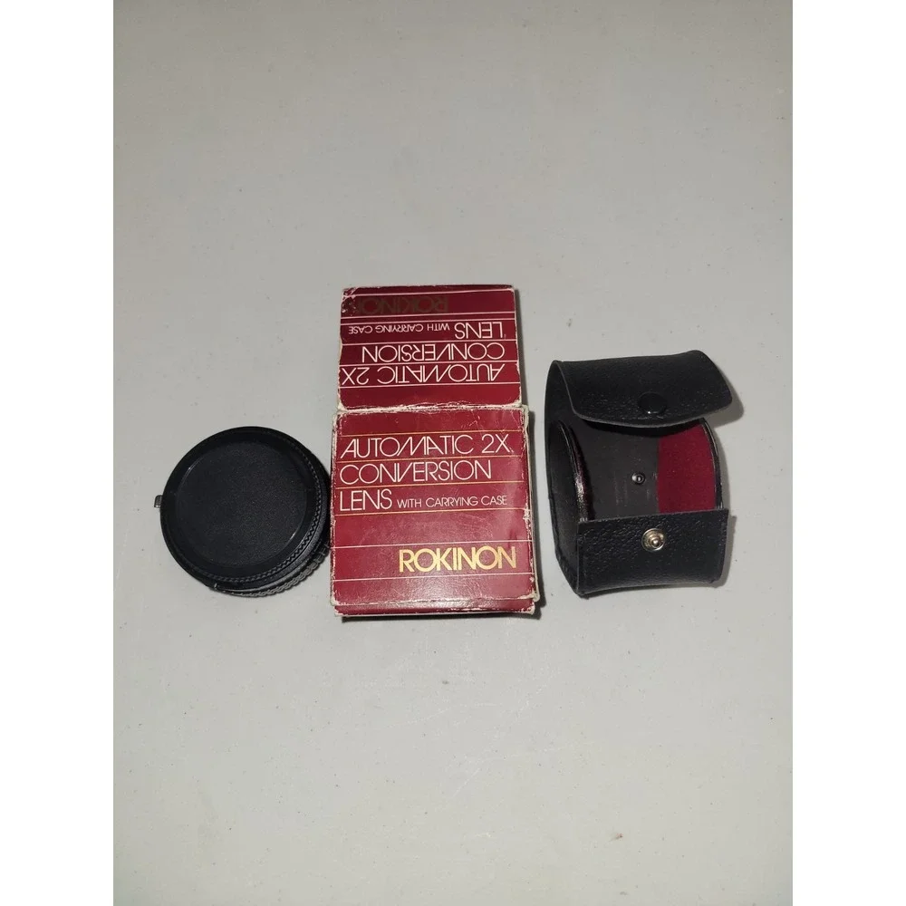 Rokinon 2X Auto Tele Converter for Minolta MD Japan w/Case‎ Camera Lens w/Covers